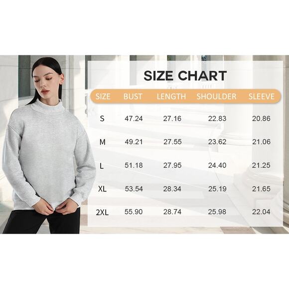 New Medium Pull On Long Sleeve Mock Neck Sweatshirt in Black - Picture 5 of 5